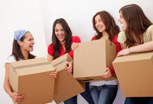 Organised storage space for boxes and furniture in Ilford