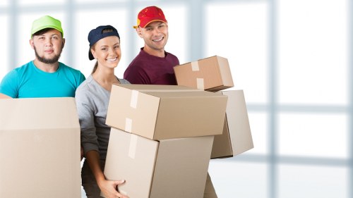 Prepared boxes and furniture ready for long-term storage