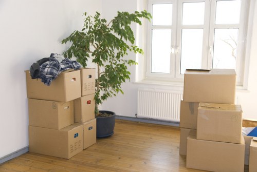 Furniture and boxes being transported as part of a local Ilford removals service